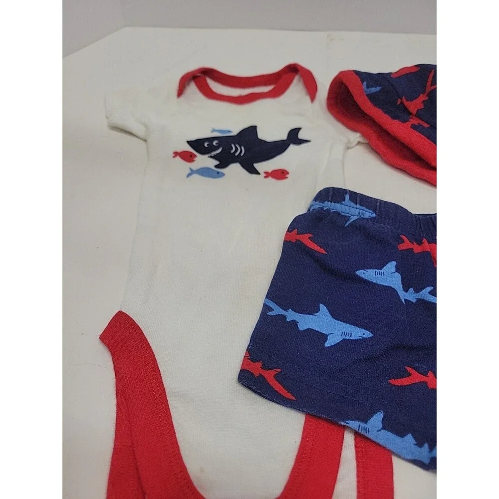Gerber Boy's Shark Onesie‎ 3-Pack Blue Newborn